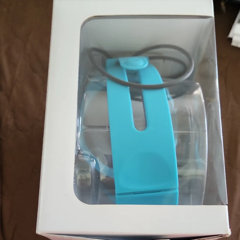 Blue Wireless Headset with Charging Cable